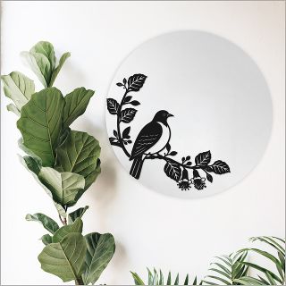 Large Round Mirror - Kereru